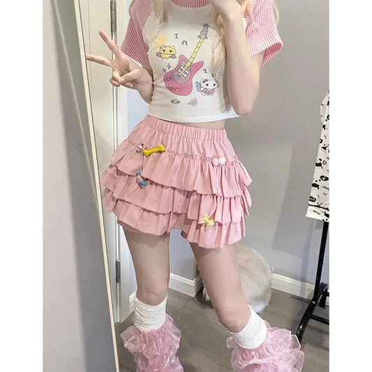 Y2K Ruffles Mini Skirt