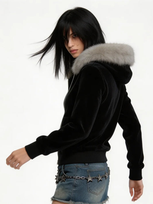 Y2K GOTH Zipper Hoodie