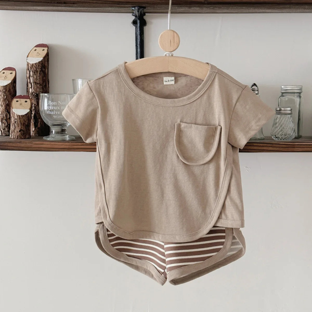 Baby Solid Shirt and Shorts Set