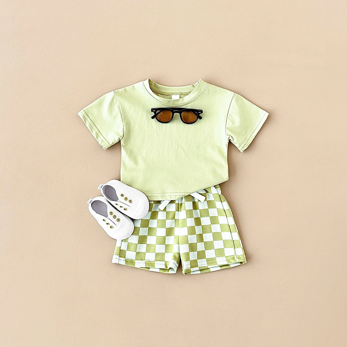 Baby Plaid Shorts Set