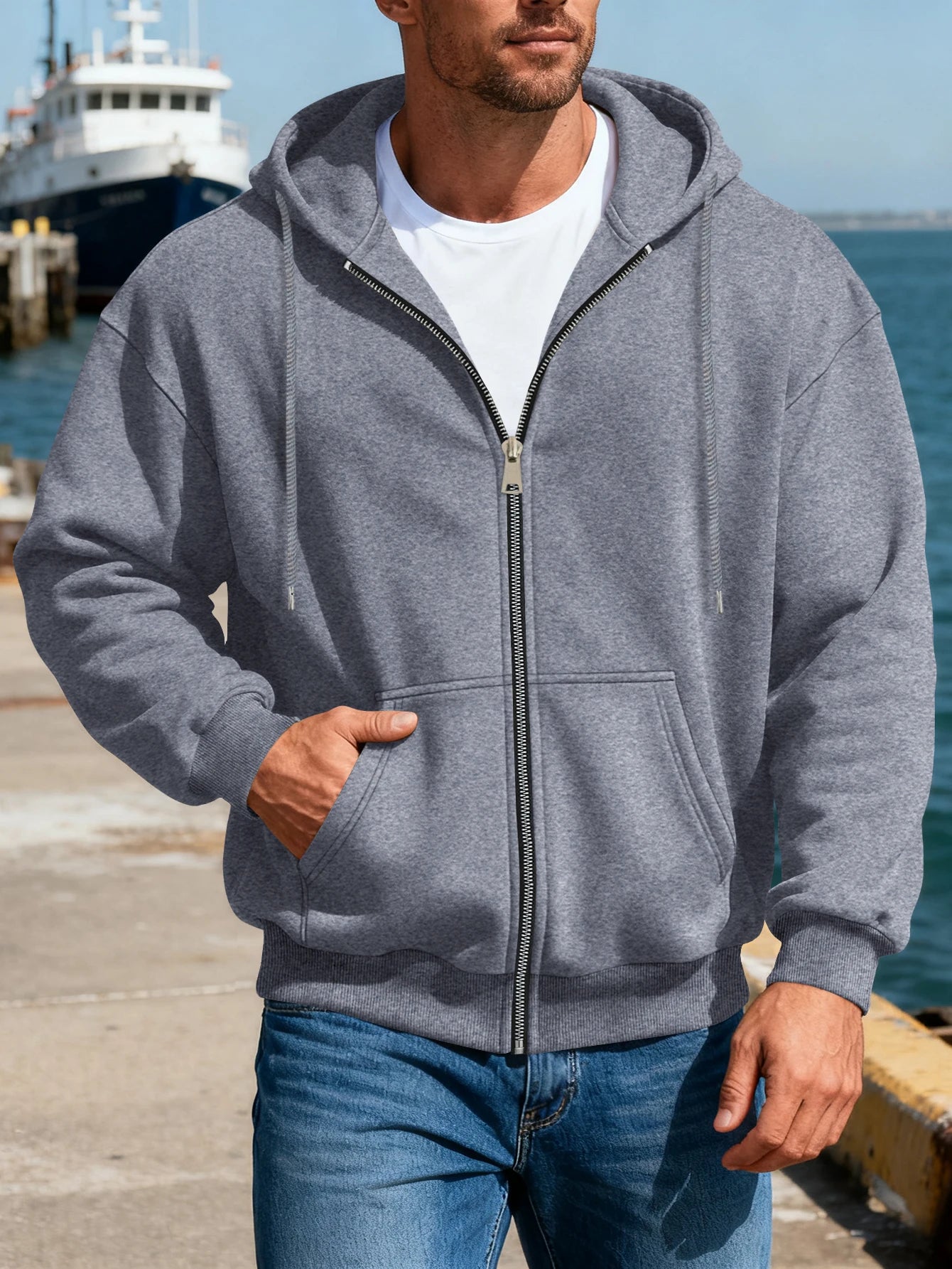 Men's Comfortable Fleece Zipper