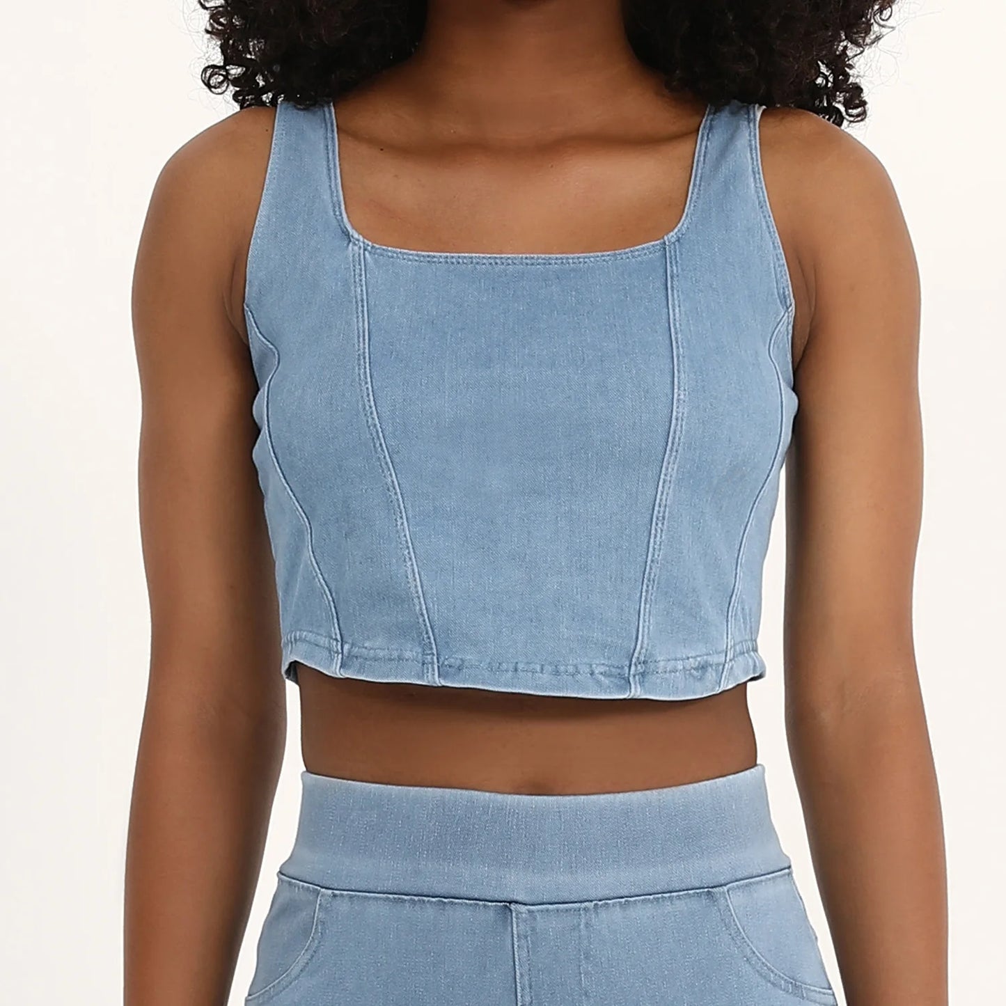 Faux Denim Yoga Jeans