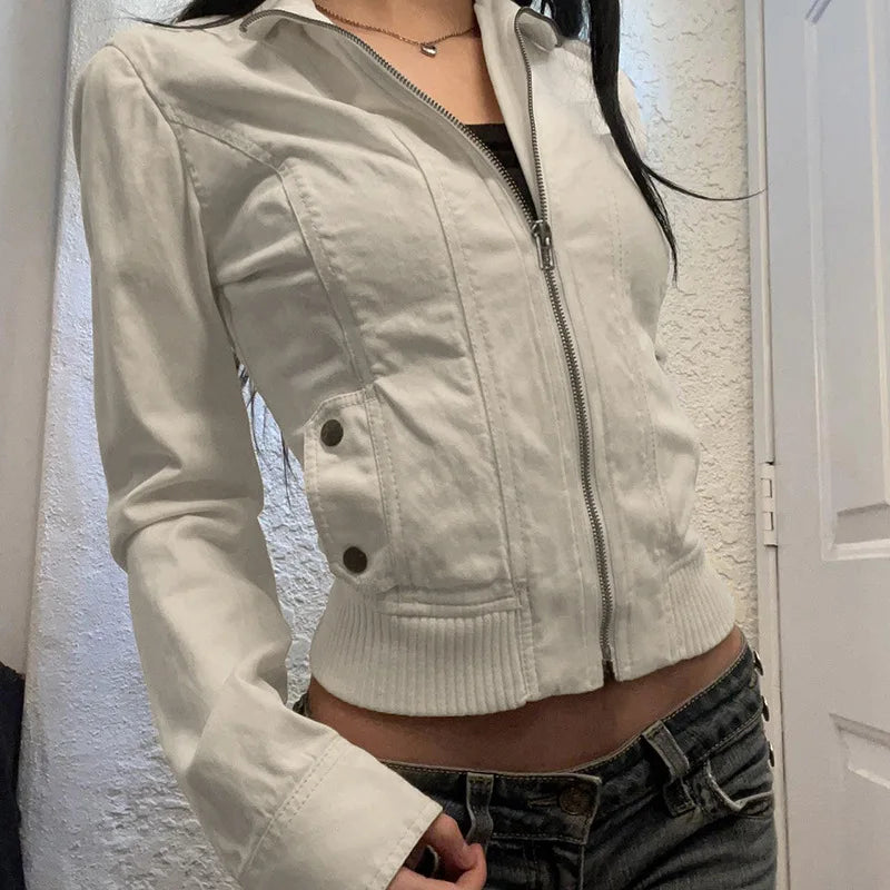 Vintage Cropped Jackets Harajuku