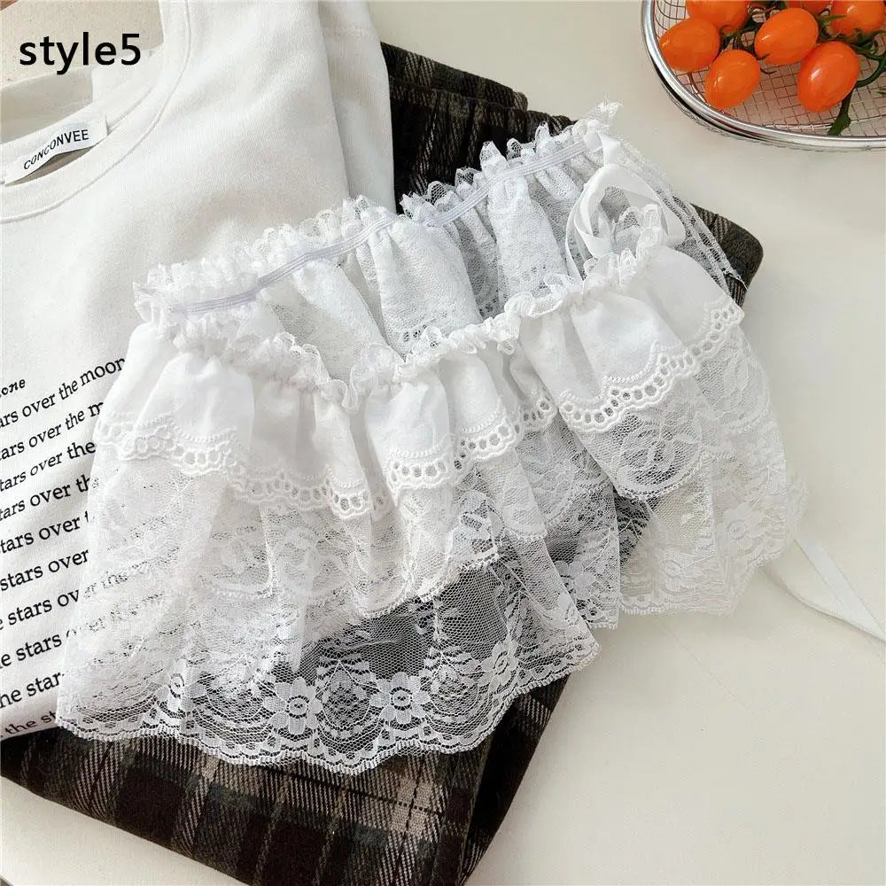 Chic Lace-Up Layered Lace