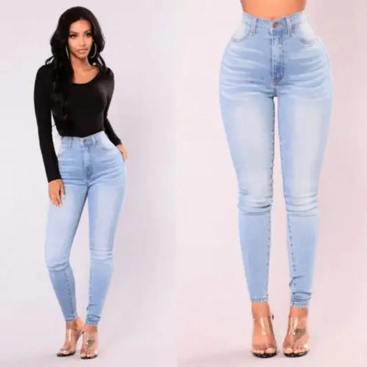 High Waist Stretch Skinny Jeans