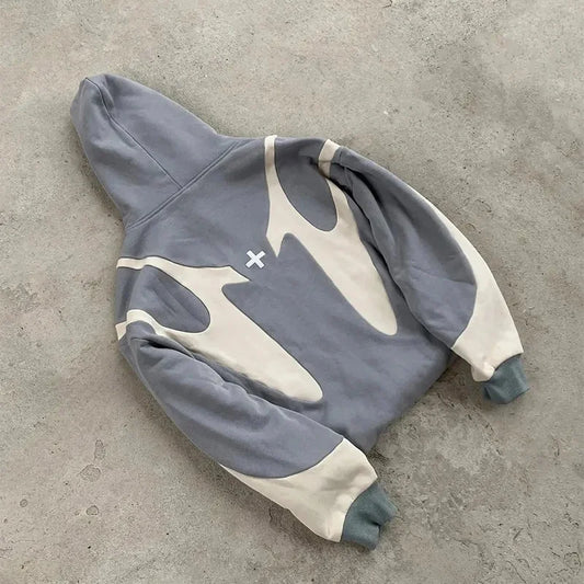 Retro Letter Pattern Hoodie