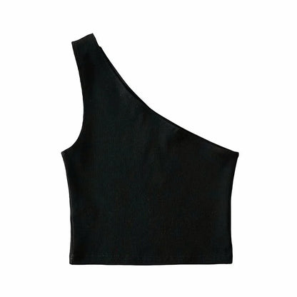 Shoulder Cropped Tanks Top