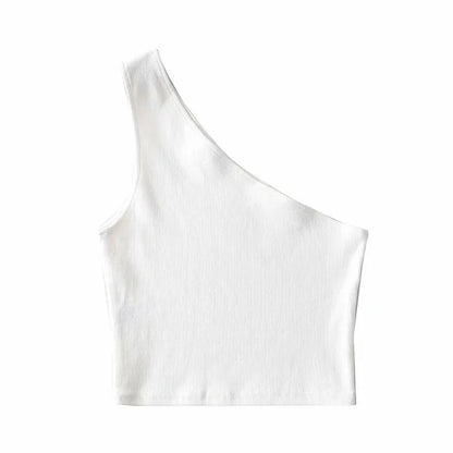 Shoulder Cropped Tanks Top