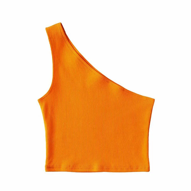 Shoulder Cropped Tanks Top