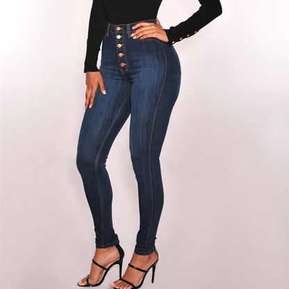 Washed High Waist Push-Up Mom Jeans