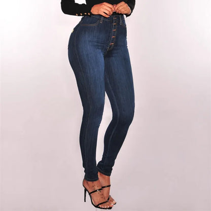 Washed High Waist Push-Up Mom Jeans