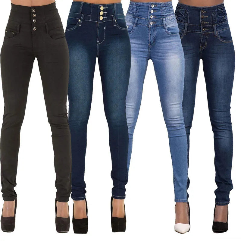 Black High Waist Skinny Mom Jeans
