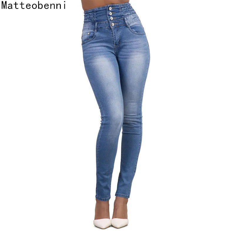 Black High Waist Skinny Mom Jeans