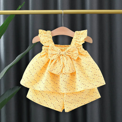 Baby Girl Dotted Beach Set