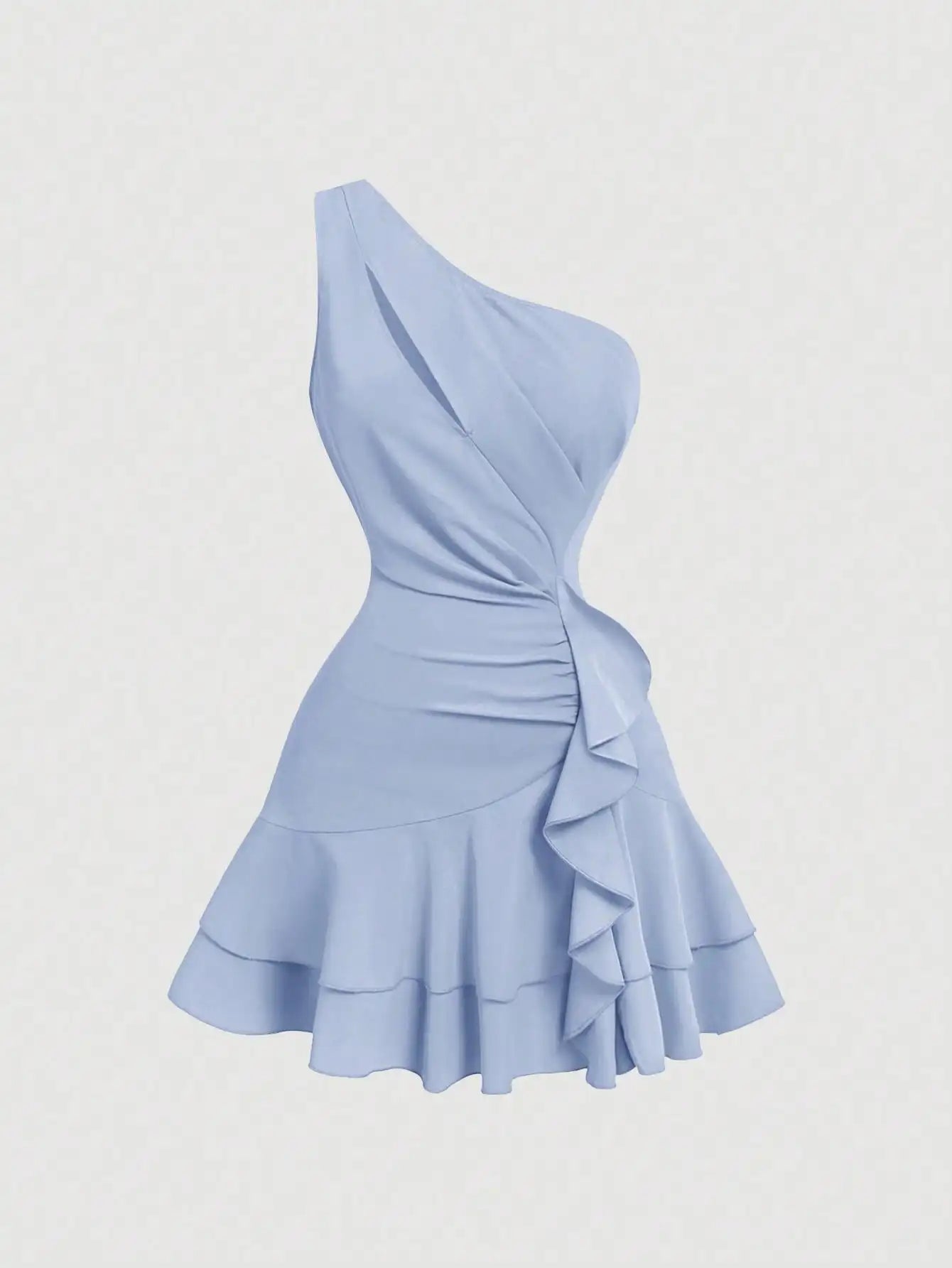 One Shoulder Pleated Tank Top