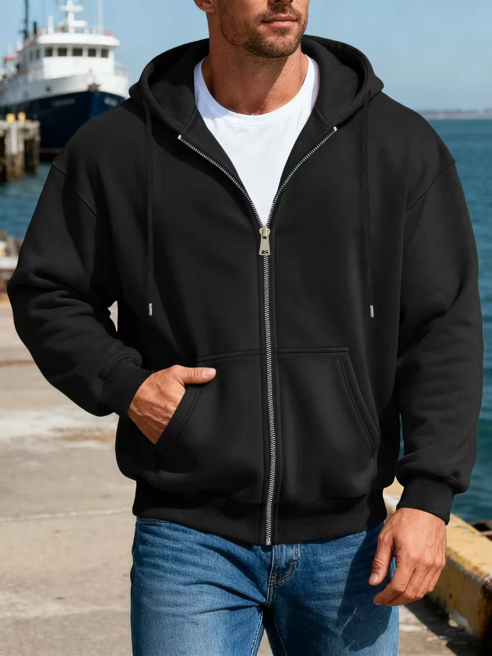 Men's Comfortable Fleece Zipper
