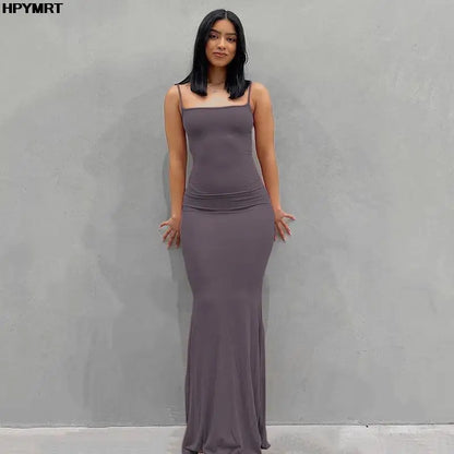Satin Slip Backless Maxi Dress