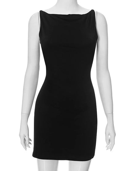 Sleeveless Mini Wrap Y2K Dress