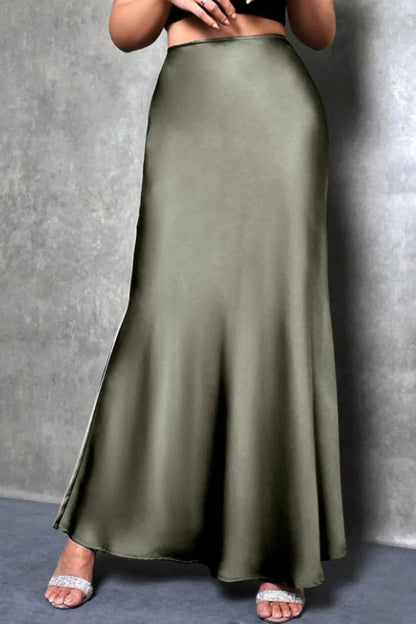 Elegant silk-like satin Skirt