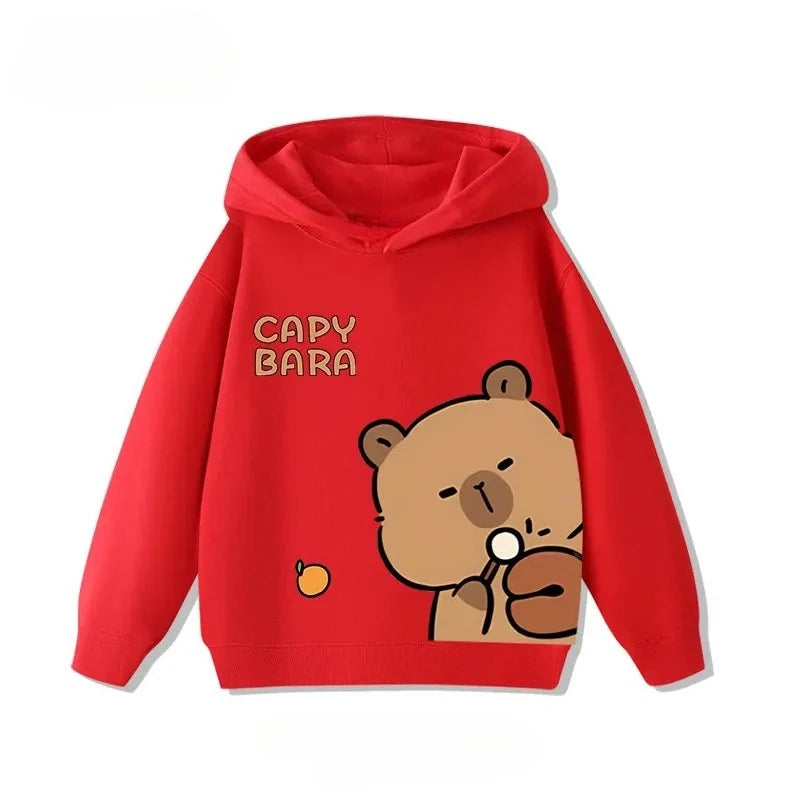 Kids Capybara Print Hoodie