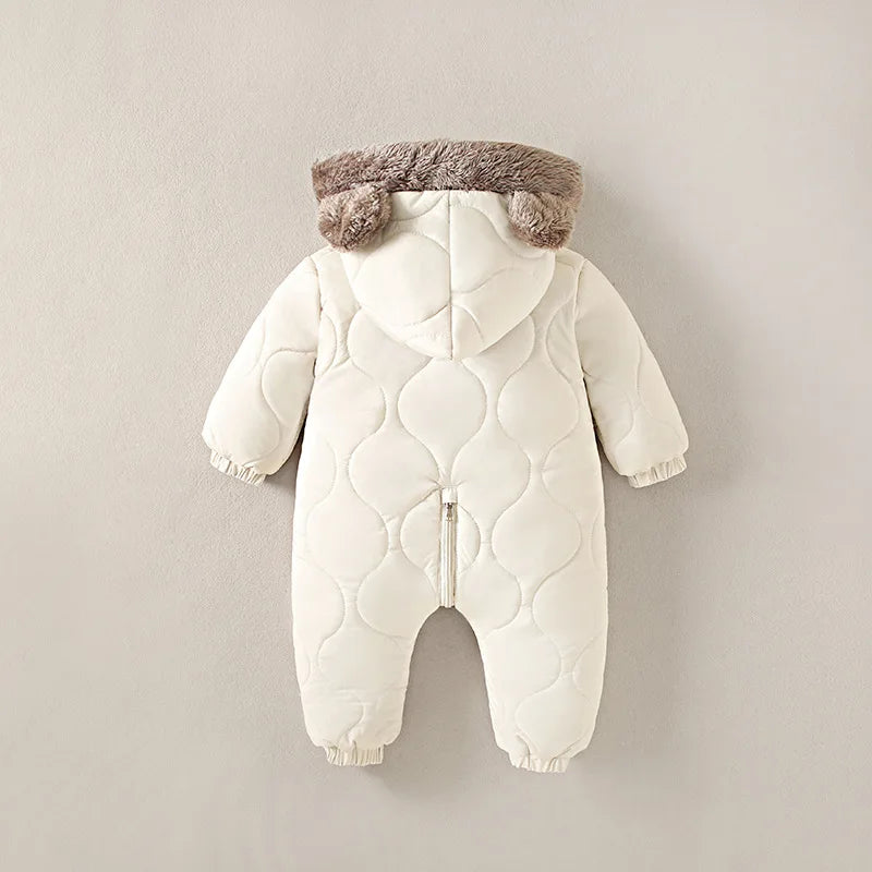 Baby Hooded Fleece Crawling Suit