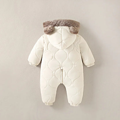 Baby Hooded Fleece Crawling Suit