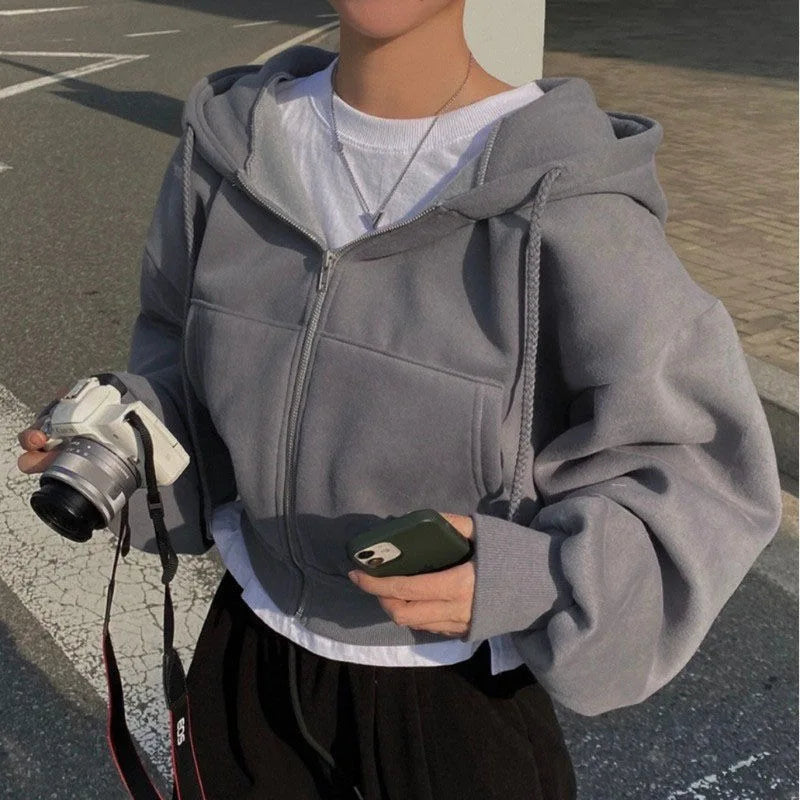 Casual Streetwear Zip Hoodie