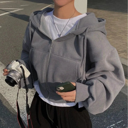 Casual Streetwear Zip Hoodie