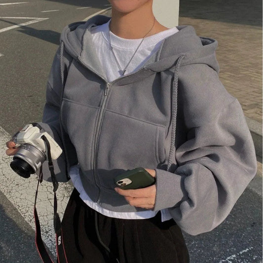 Casual Streetwear Zip Hoodie