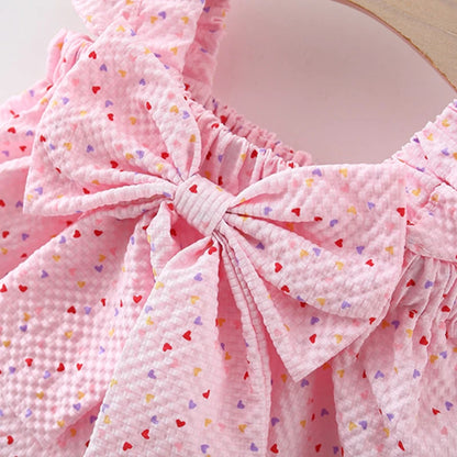 Baby Girl Dotted Beach Set