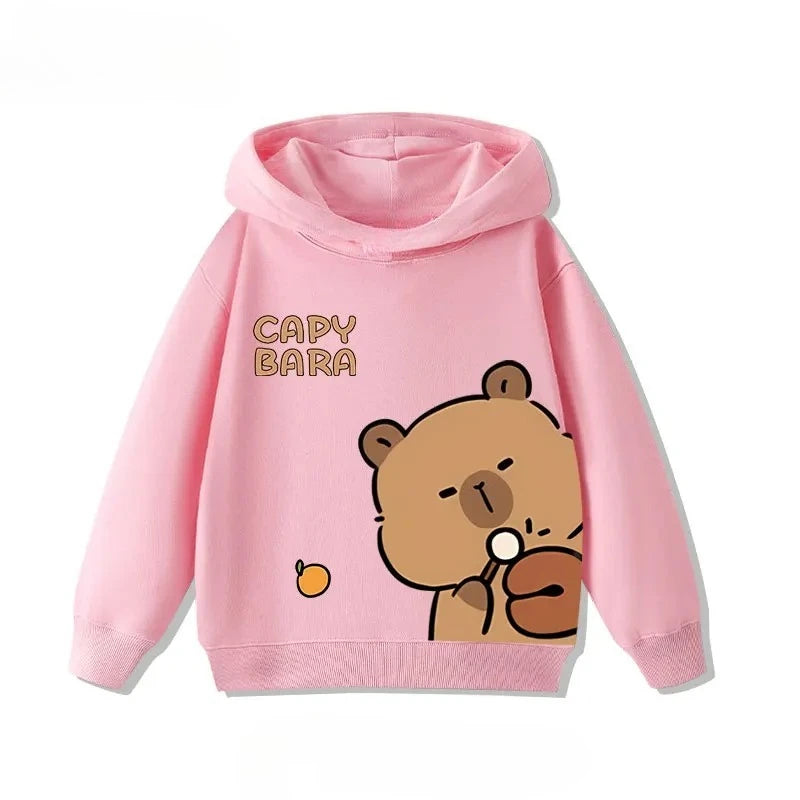 Kids Capybara Print Hoodie
