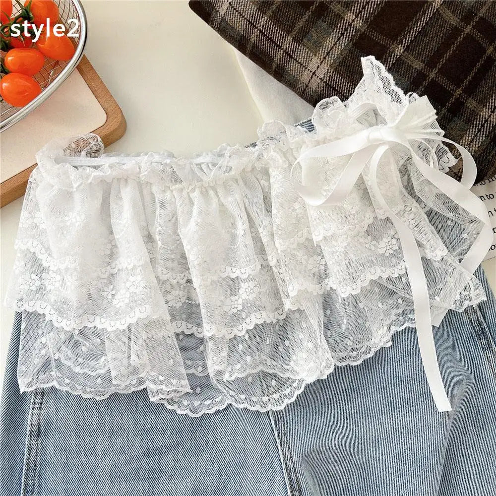 Chic Lace-Up Layered Lace