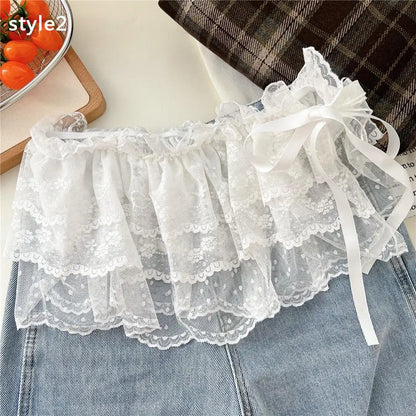 Chic Lace-Up Layered Lace