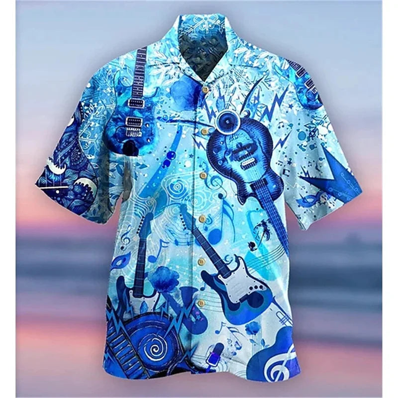 Guitar Beer Pattern Hawaiian