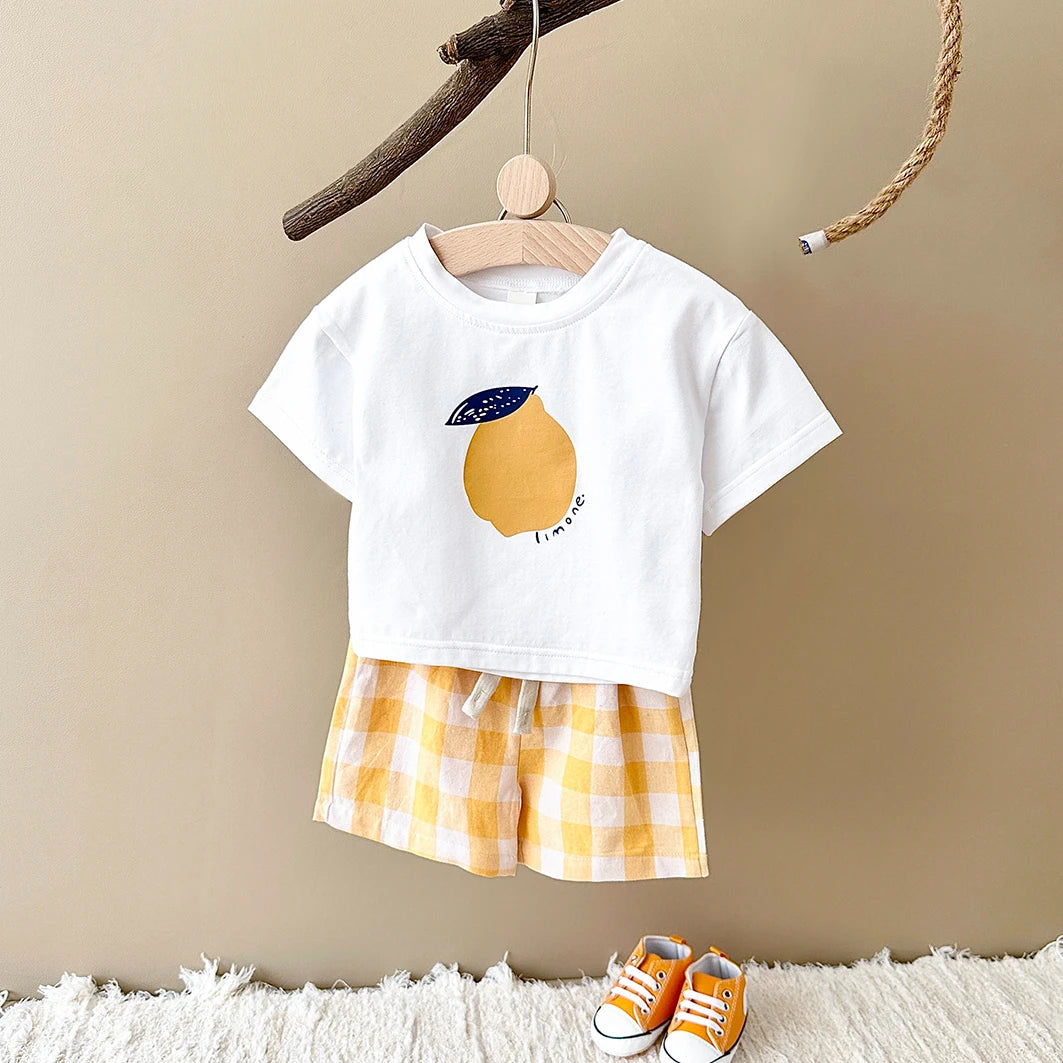 Baby Lemon Print Beach Set