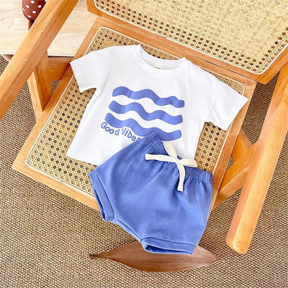 Baby Sunflower Print Shorts Set