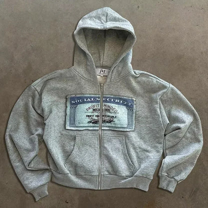 Hip-Hop Retro Zipper Hoodie