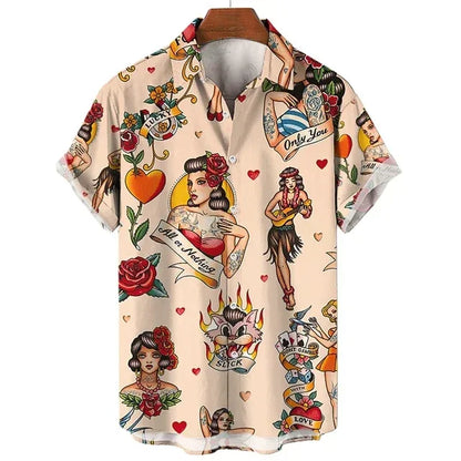 Totem Print Hawaiian