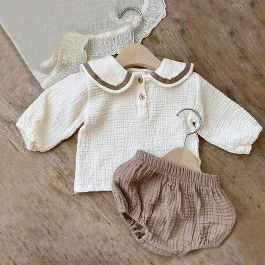 Baby Navy Shirt and Bloomers Set