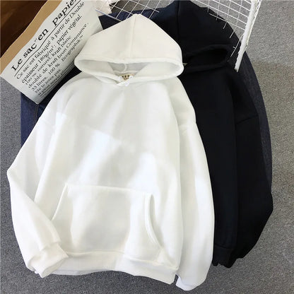 Casual Solid Warm Hoodie