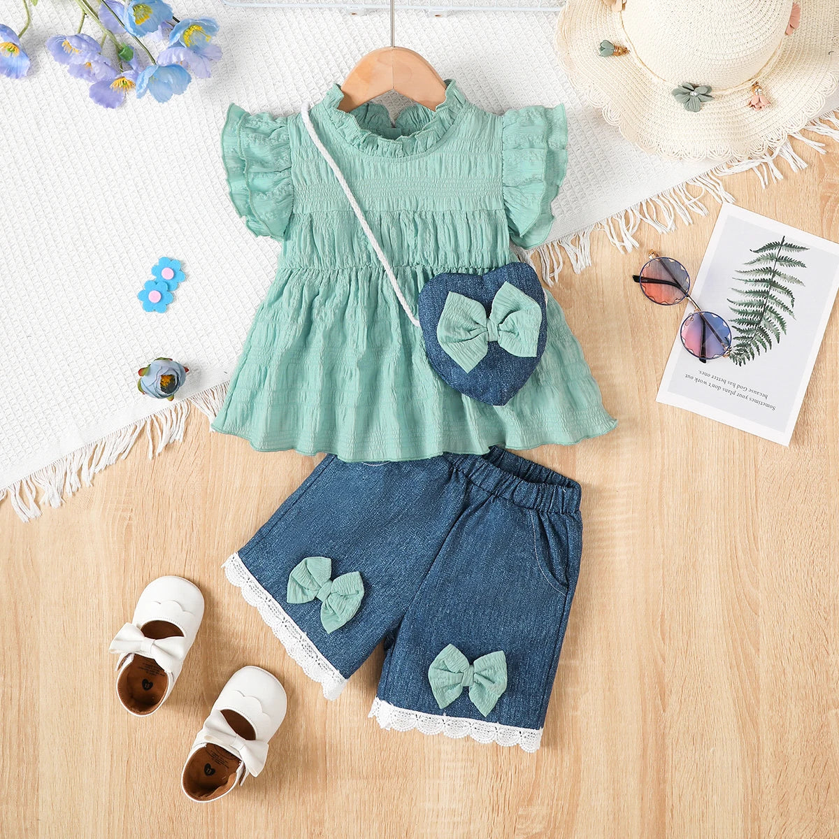 Baby Girl Ruffle Top 3-Piece Set