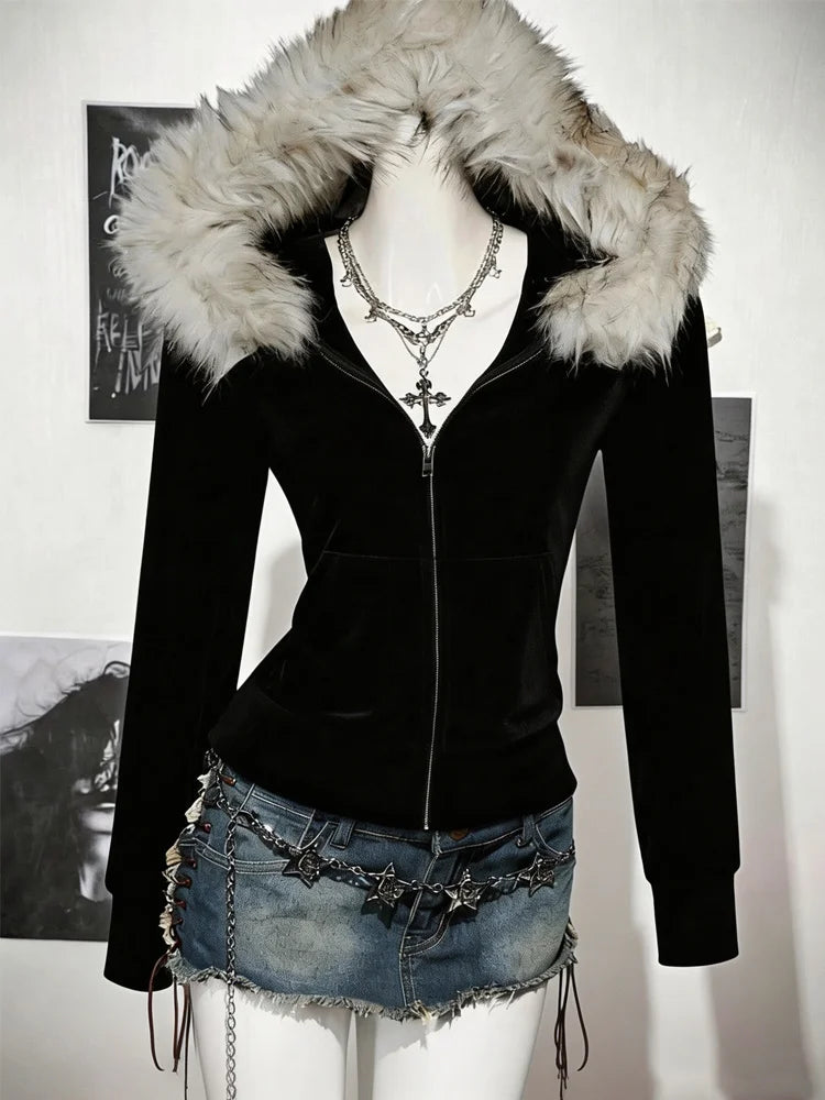 Y2K GOTH Zipper Hoodie