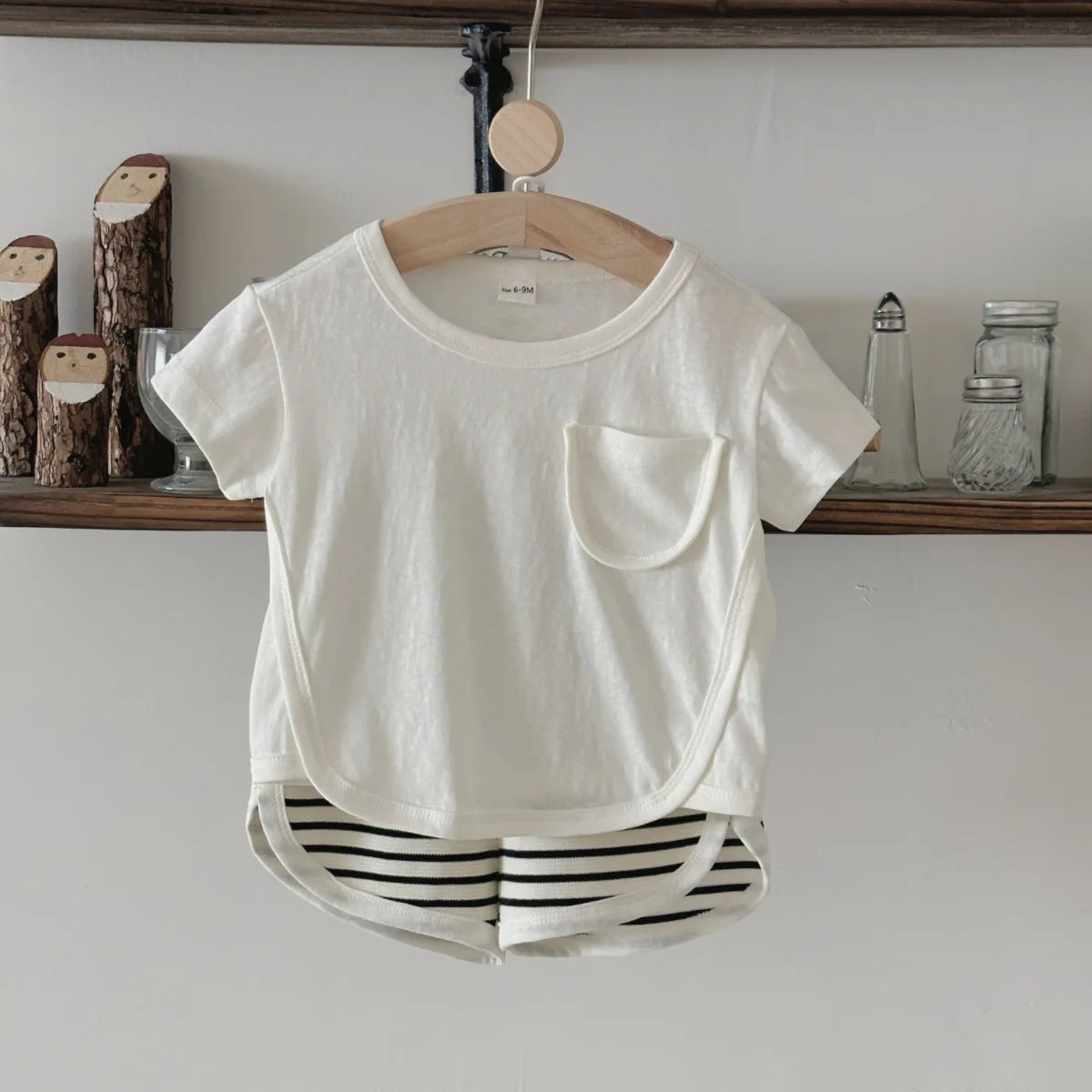 Baby Solid Shirt and Shorts Set