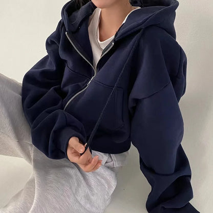 Casual Streetwear Zip Hoodie