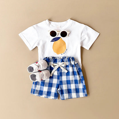 Baby Lemon Print Beach Set