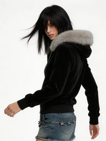 Y2K GOTH Zipper Hoodie