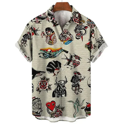 Totem Print Hawaiian
