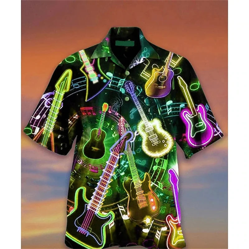 Guitar Beer Pattern Hawaiian