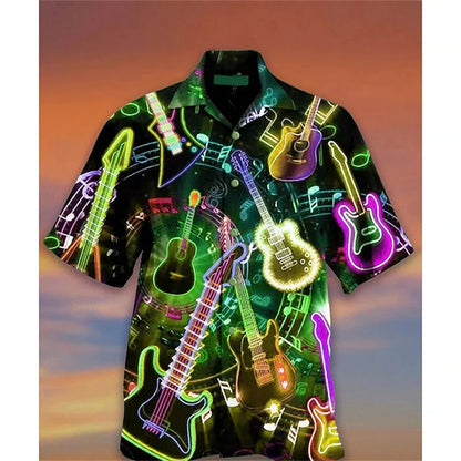Guitar Beer Pattern Hawaiian