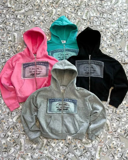 Hip-Hop Retro Zipper Hoodie